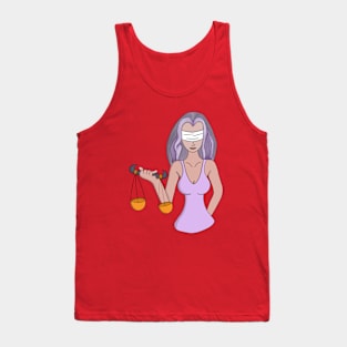 Libra and the Lady of Justice Tank Top